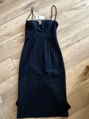 Lichi classic Black Spaghetti Strap Dress
